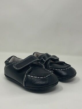 Black Baby Walker Loafers with velcro strap size 12 to 18 months